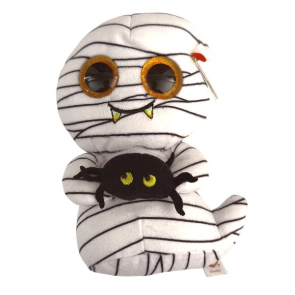 TY Beanie Boos Ooooky Mummy Plush 7 inch Halloween Spider Ghost Toy - Picture 9 of 10